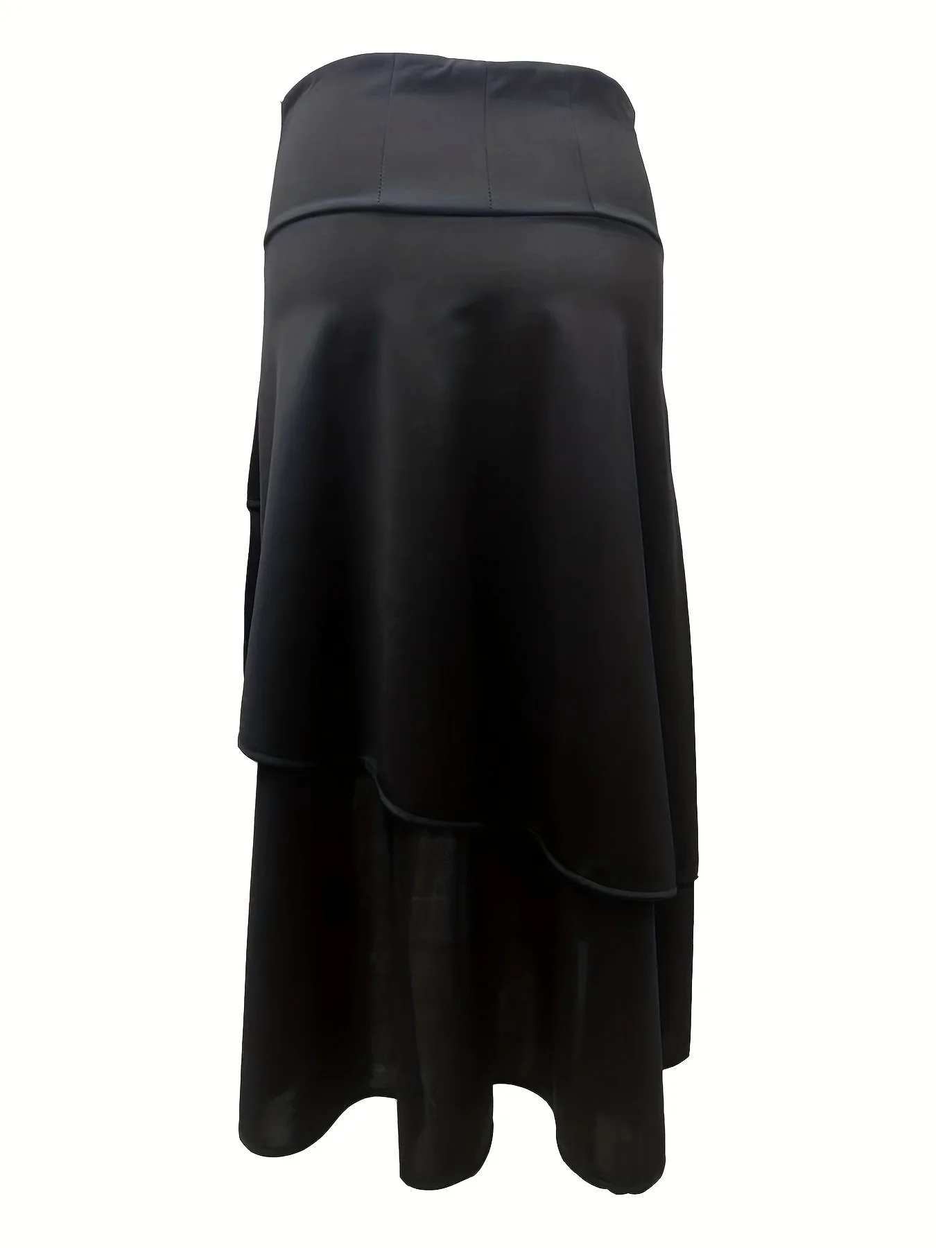 Asymmetrical Hem Criss Cross Skirt, Gothic High Waist Skirt, Women's Clothing - Deanwangkt