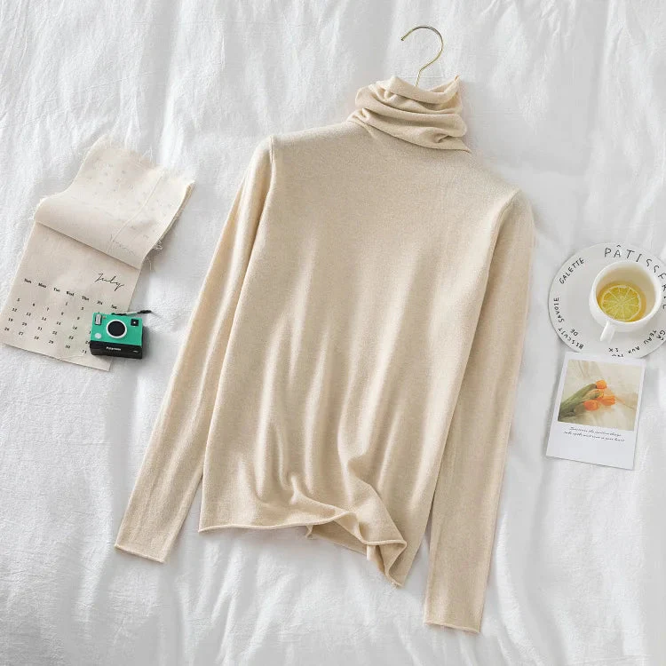 deanwangkt Turtleneck Women Sweaters Autumn Winter Sweater Knitted Pullover Long Sleeve Woman Sweaters Tops Soft Jumper Pull Femme - Deanwangkt