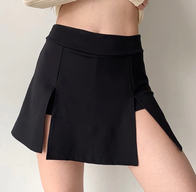 deanwangkt - Chic Double Split Skirt - Deanwangkt