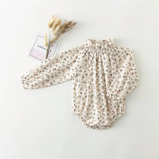 Baby Girl Rompers for 0-24M Long Sleeve Romper Jumpsuits One-piece New Fashion 100% Organic Cotton Newborn Baby Girl Clothes - Deanwangkt