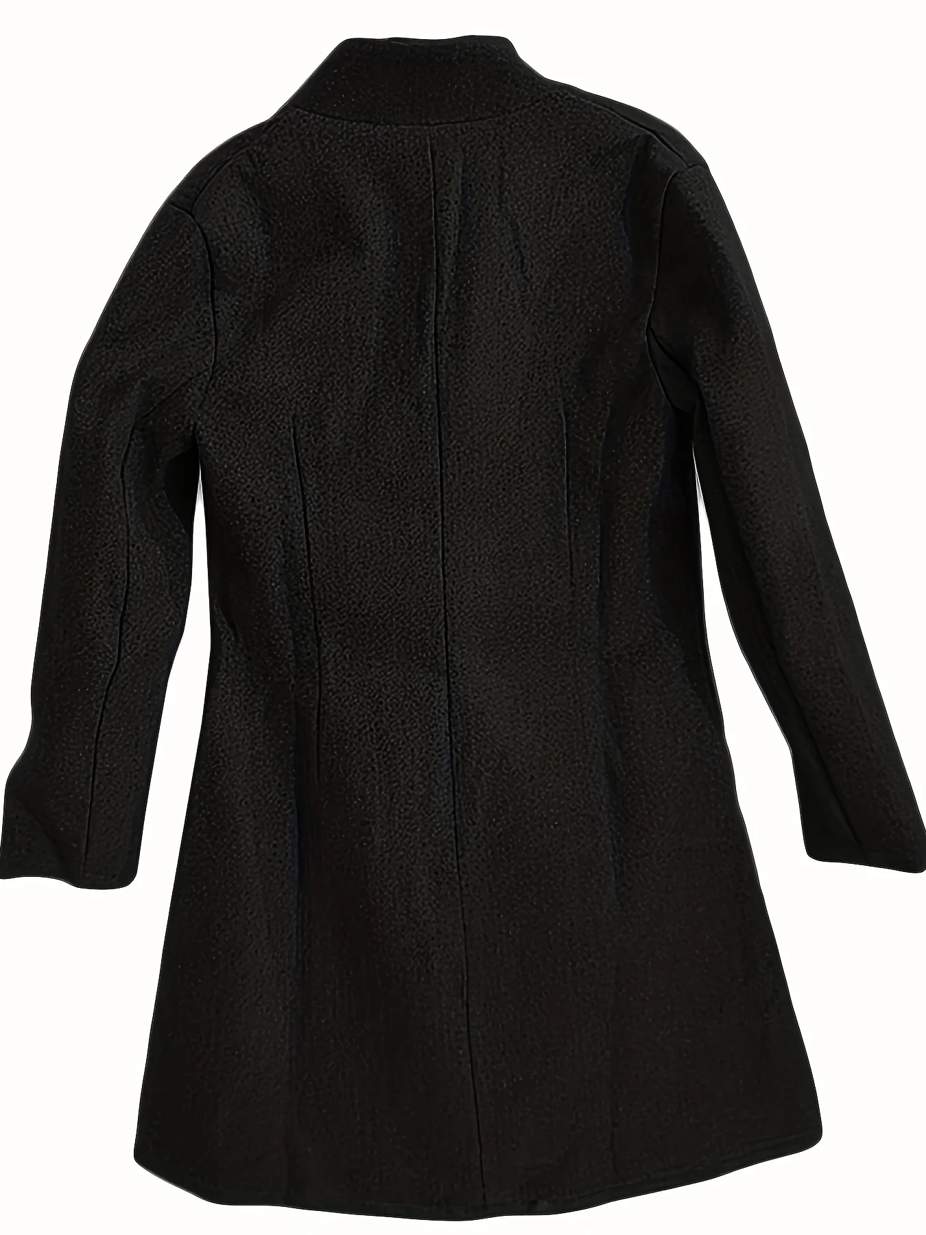 deanwangkt Button Front Lapel Coat, Elegant Long Sleeve Solid Outerwear, Women's Clothing - Deanwangkt