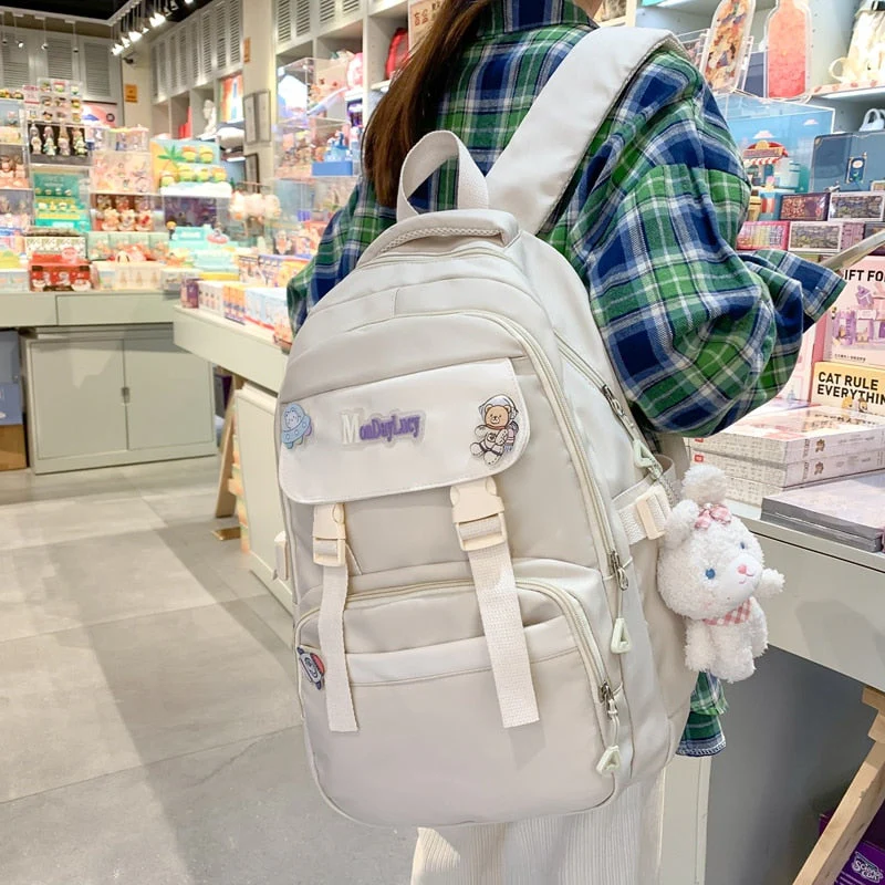BACK TO COLLEGE   Waterproof Girl Backpack Fashion Teenagers Bookbag Kawaii Rucksack Women Shoulder Bag High Quality Schoolbag Mochila - Deanwangkt