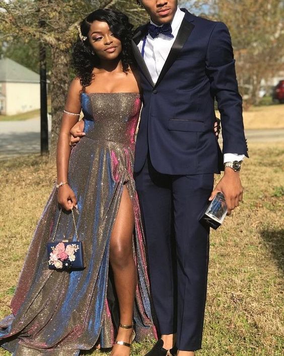 DEANWANGKT Robe De Soiree Sweetheart Prom Dresses  Sequins Shiny Prom Gown Vestido Formatura Side Slit Party Dress Vestidos De Gala - Deanwangkt