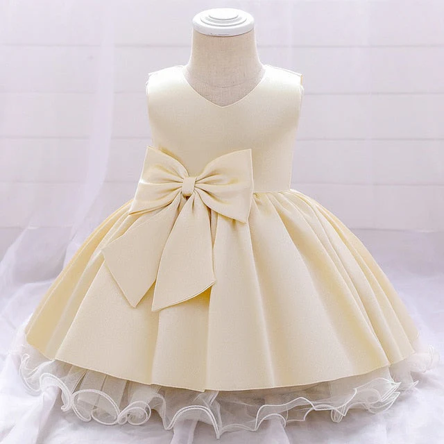 Infant Baby Girl Dresses Girl Ball Gown Tutu Princess Dress Sequin Bow Baby Girl Dress 1st Birthday Wedding Party Dress - Deanwangkt