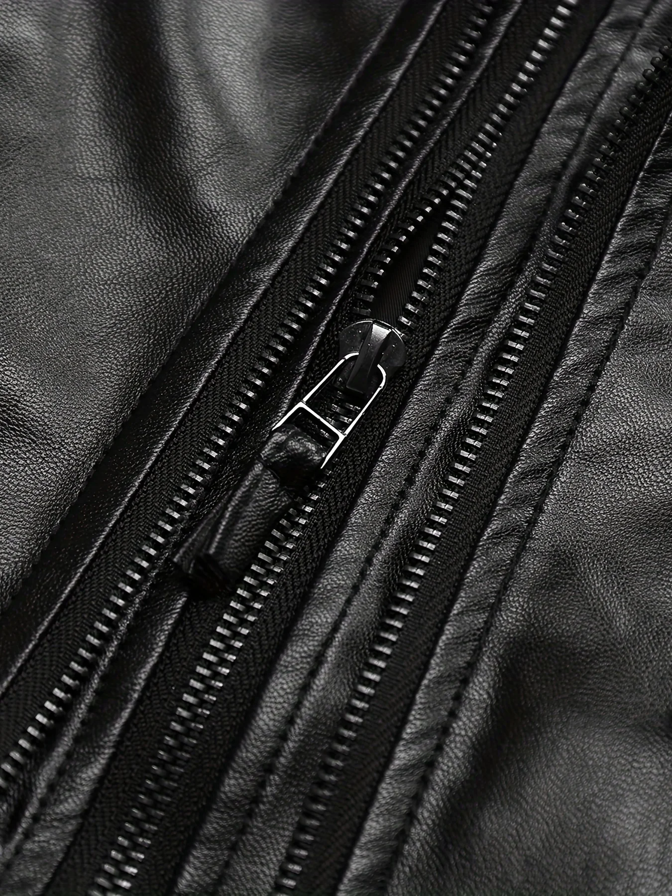 Punk Solid Jacket, Casual Zipper Layered Stitching Long Sleeve Outerwear, Women's Clothing - Deanwangkt