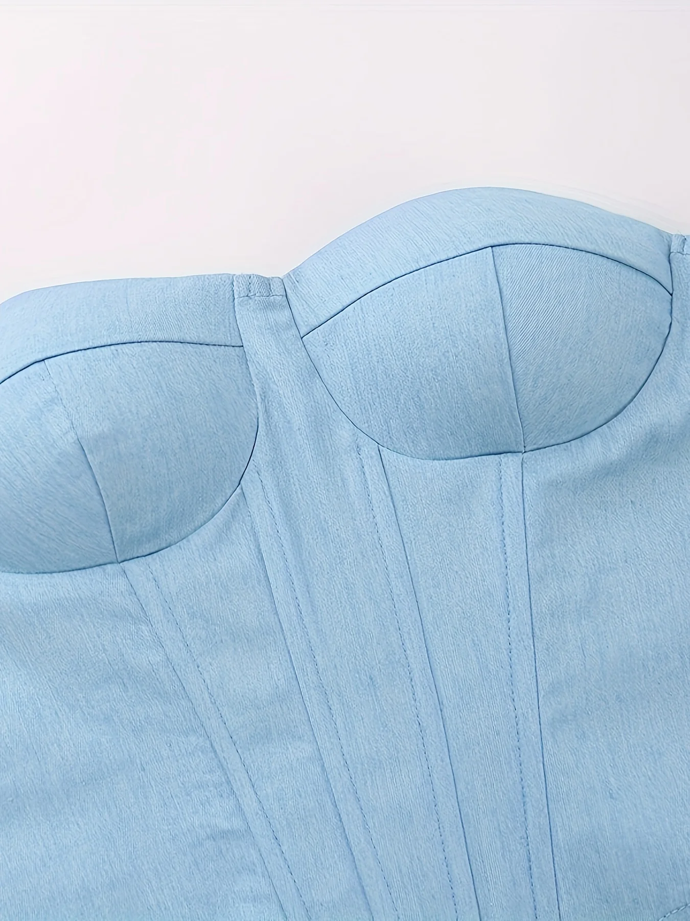 deanwangkt  Sweetheart Neck Corset Top, Stylish Solid Color Strapless Top, Women's Clothing - Deanwangkt