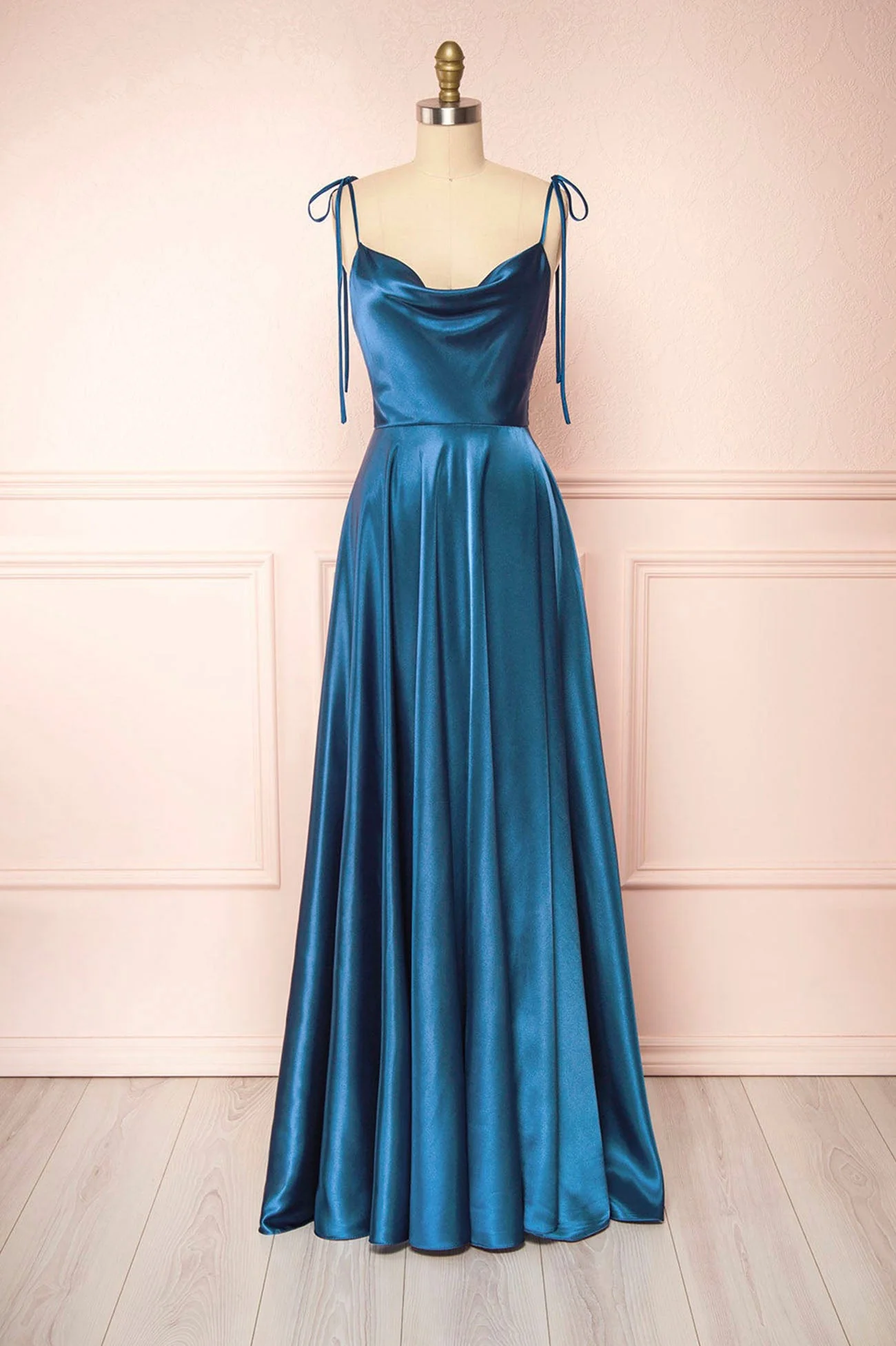 solvbao Simple Satin Long Prom Dresses, A-Line Formal Evening Dresses - Deanwangkt