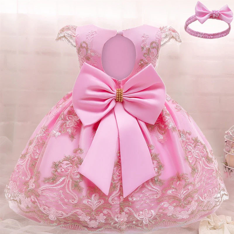 Baby Girls Christmas Dress 3 6 9 12 18 24 Months Toddler Newborn Lace Princess Dress 1 Year Old Birthday Party New Year Costume - Deanwangkt