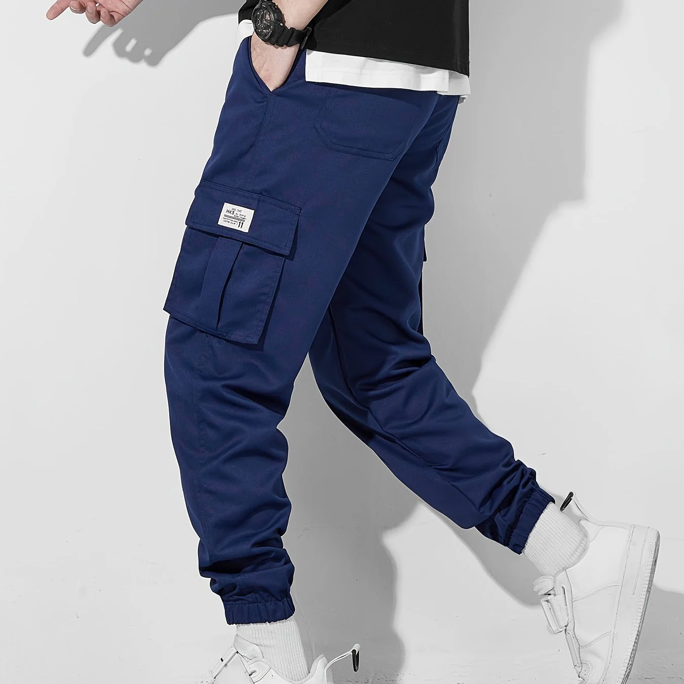 deanwangkt Classic Design Multi Flap Pockets Cargo Pants, Men's Casual Techwear Drawstring Cargo Pants Hip Hop Joggers For Autumn Summer Outdoor - Deanwangkt