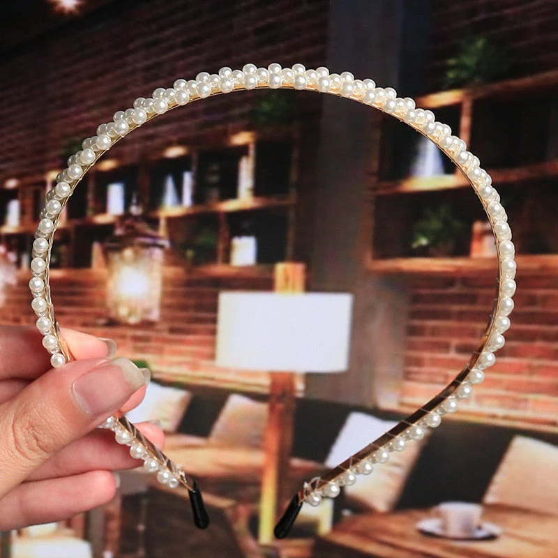 deanwangkt Hairbands New Luxury Big Pearl Bezel Women Girls Bow Sunflower Female Hair Hoops Hair Accessories Fashion Jewelry Headband - Deanwangkt