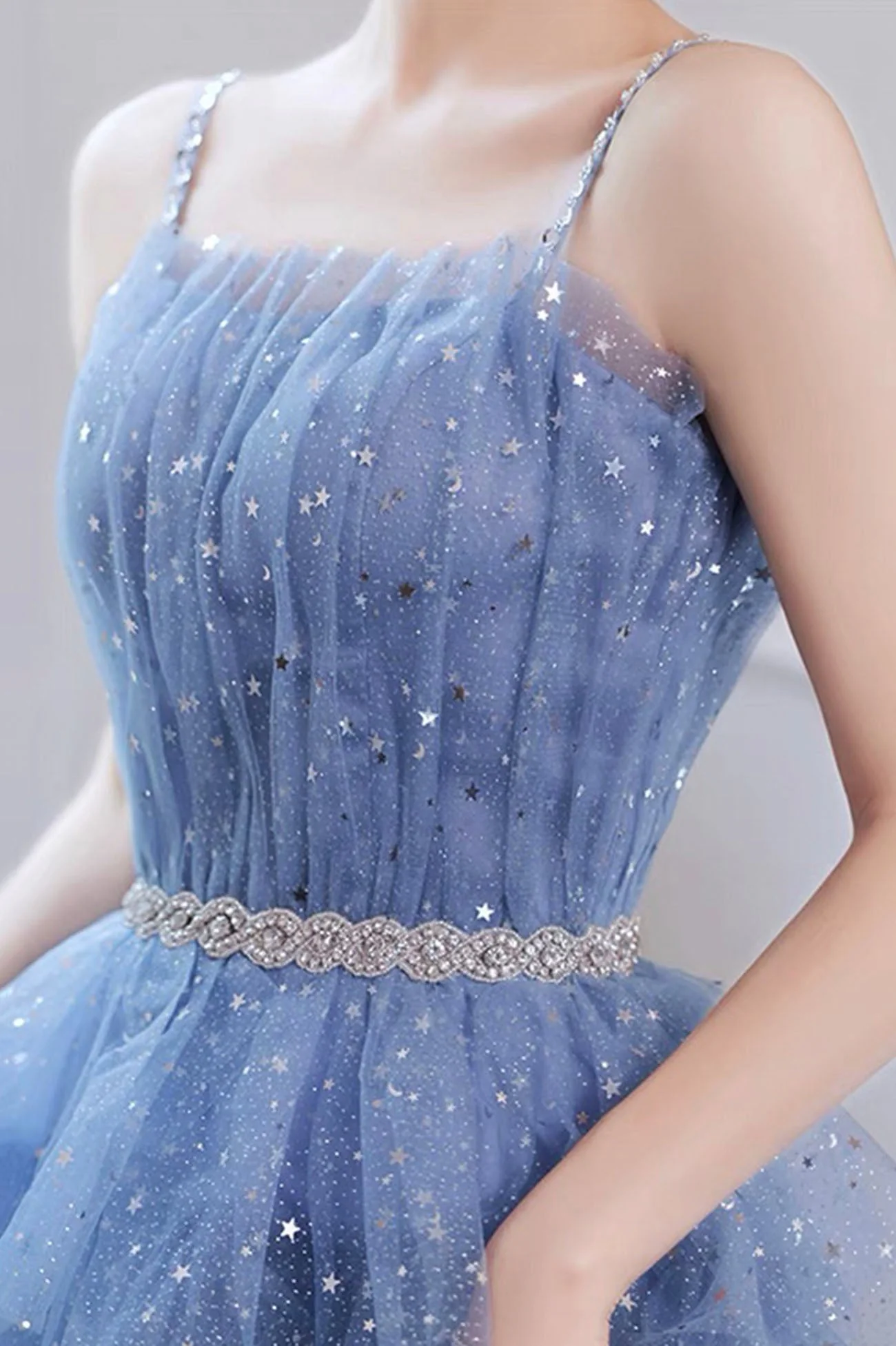 solvbao Blue Tulle Short Prom Dresses, A-Line Homecoming Party Dresses - Deanwangkt