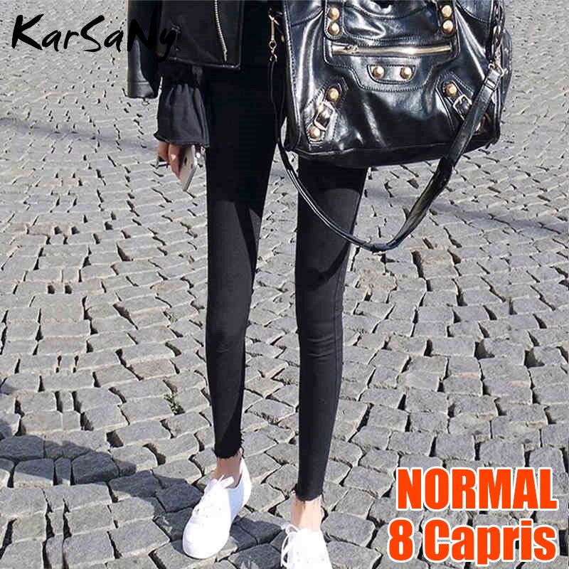 Back To School Skinny Ripped Jeans For Women  Stretch High Waist Black Jeans With Holes Destroyed Women Denim Pants With Holes Summer Jean - Deanwangkt