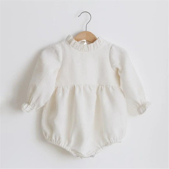 Baby Girl Clothes 0-2T Long Sleeve Romper Jumpsuits One-piece New Fashion 100% Organic Cotton Newborn Baby Girl Rompers - Deanwangkt