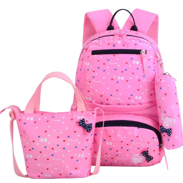deanwangkt 3pcs/set Printing School Bags Backpacks Schoolbag Fashion Kids Lovely Backpack For Children Girls School bag Student Mochila sac - Deanwangkt