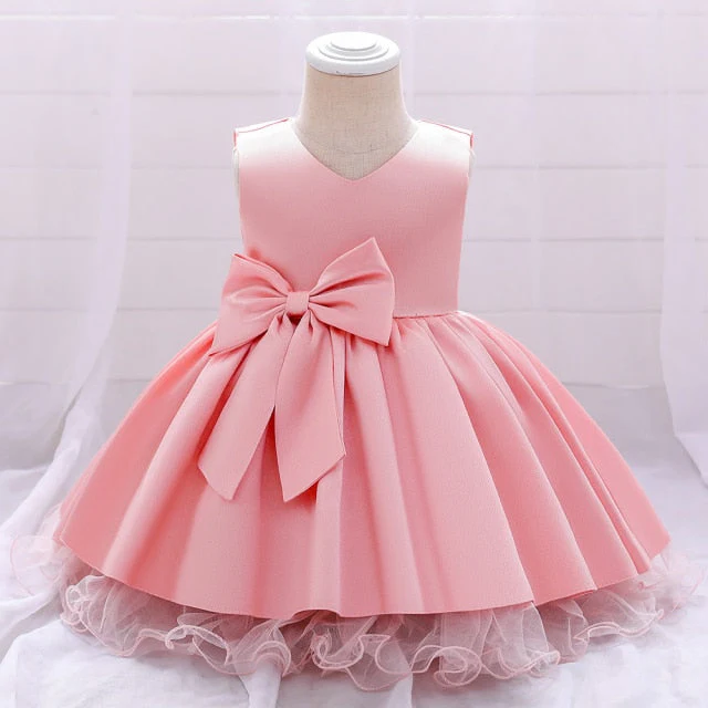 Infant Baby Girl Dresses Girl Ball Gown Tutu Princess Dress Sequin Bow Baby Girl Dress 1st Birthday Wedding Party Dress - Deanwangkt
