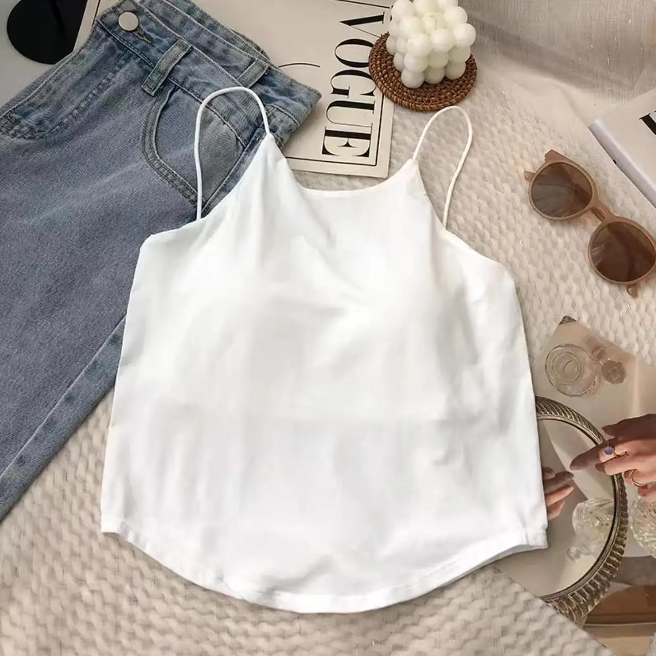 deanwangkt Sexy Camisole Women Underwear Wire-Free Tank Crop Top Tee Seamless Lingerie Bralette Beauty Back Wireless Tube Tops Sports Camis - Deanwangkt