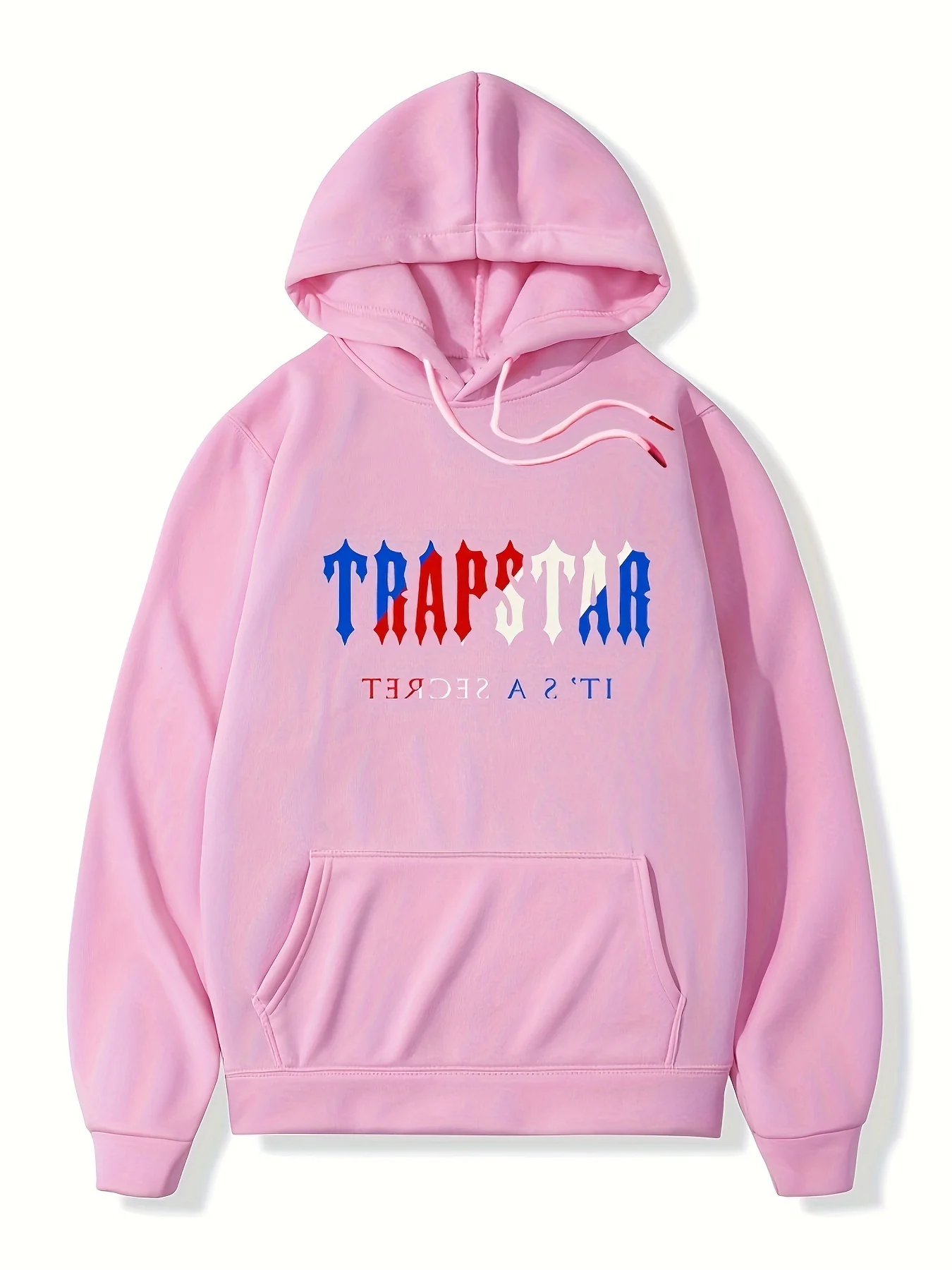 Letter Print Kangaroo Pocket Hoodie, Casual Long Sleeve Drawstring Hoodies Sweatshirt, Women's Clothing - Deanwangkt