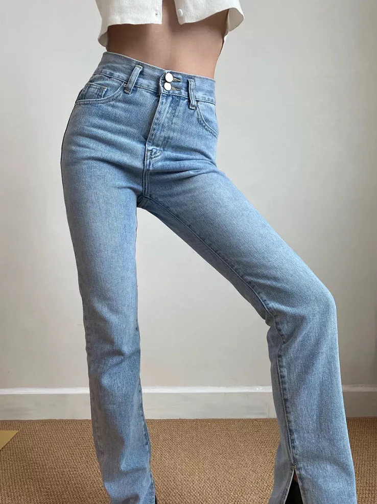 deanwangkt - Tala Cowgirl Split Jeans - Deanwangkt