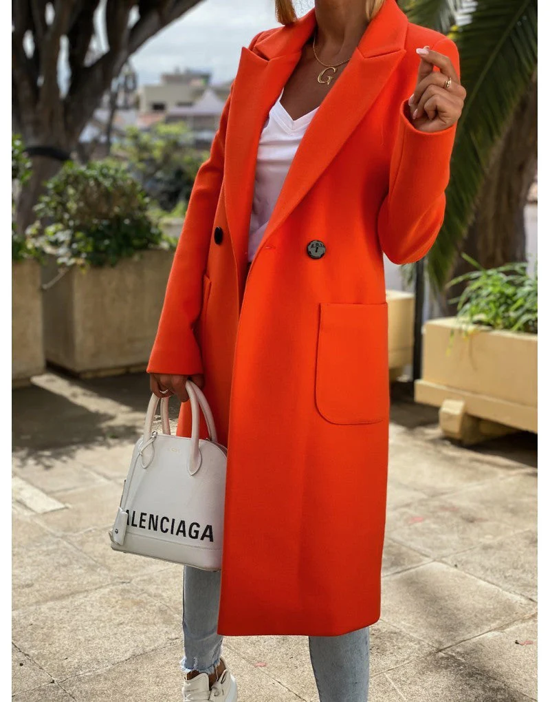 deanwangkt Warm Fashion Loose Casual Long Coat Women Autumn Winter New Thin Jacket Coats Tops Loose Plus Size Oversized Coat Outwears 12644 - Deanwangkt