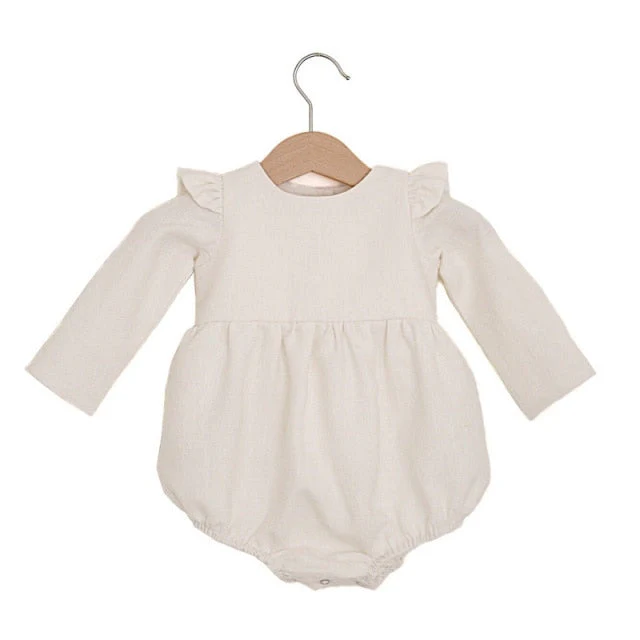 Baby Girl Rompers for 0-24M Long Sleeve Romper Jumpsuits One-piece New Fashion 100% Organic Cotton Newborn Baby Girl Clothes - Deanwangkt