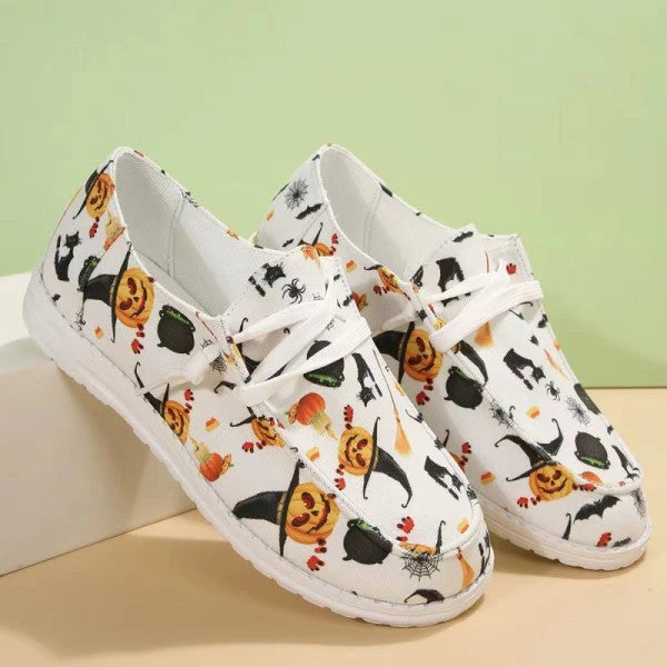 deanwangkt - White Casual Patchwork Printing Round Comfortable Out Door Shoes - Deanwangkt