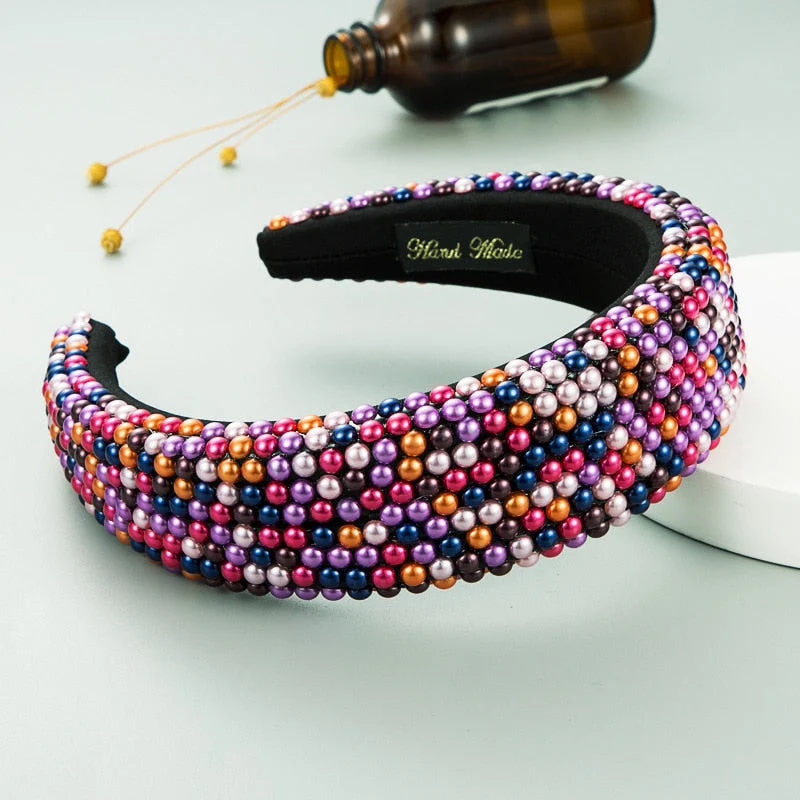 Hotsale New Bling Rhinestone Full Crystal Headbands for Women  Shiny Diamond Bedazzled Designer Tiara Baroque Headband Women - Deanwangkt