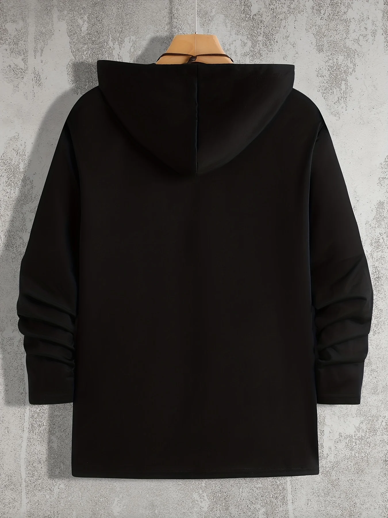 deanwangkt-1 Letter V In The Mist Print Men's Hooded Sweatshirt Casual Long Sleeve Hoodies With Full Zip-Up Gym Sports Hooded Jacket - Deanwangkt