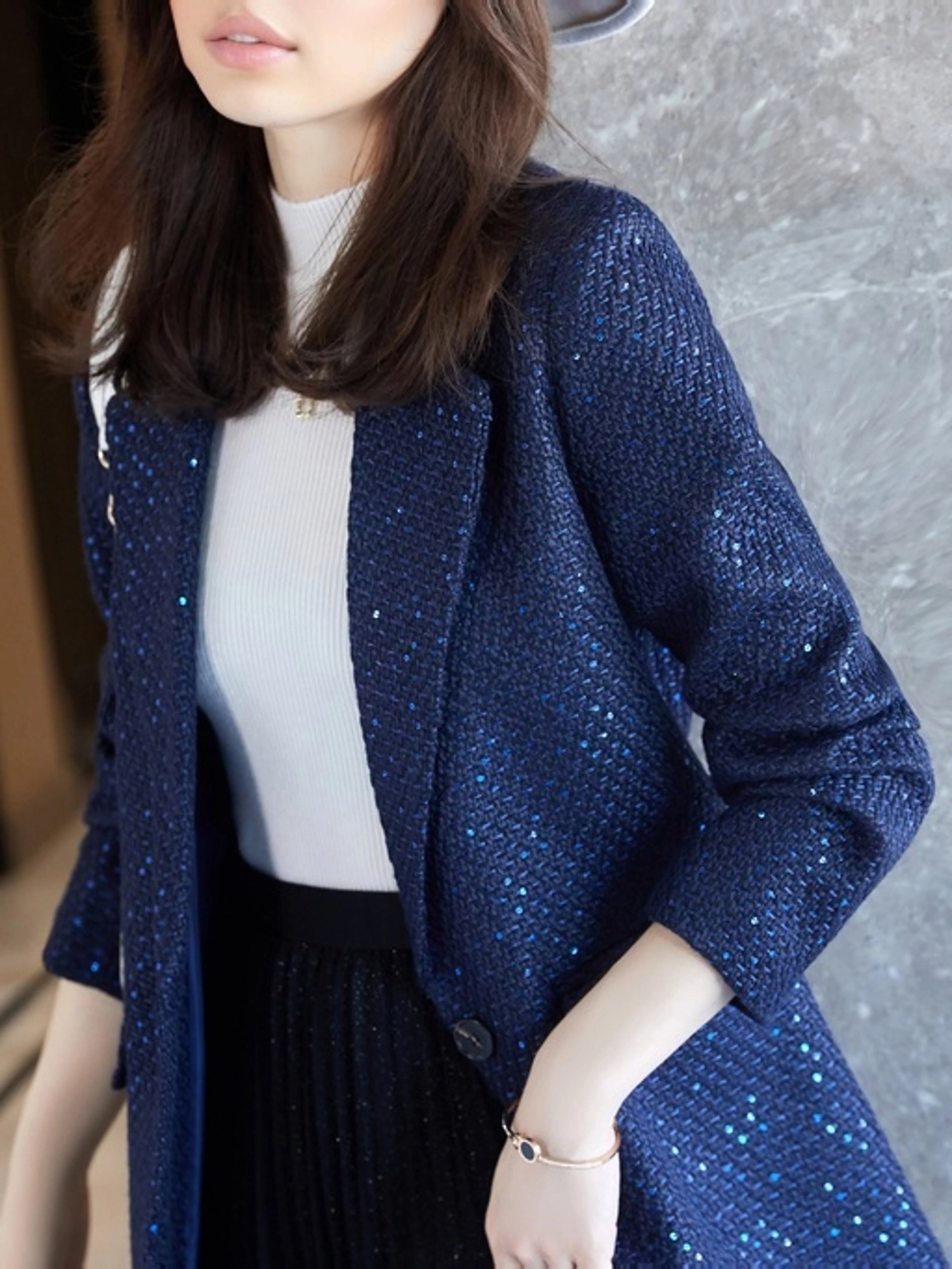 deanwangkt-1 Solid Button Front Slim Blazer, Casual Long Sleeve Lapel Blazer For Office, Women's Clothing - Deanwangkt