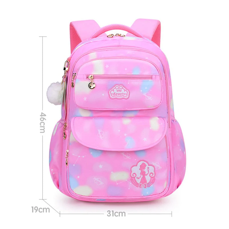deanwangkt Cute Girls School Bags Children Primary School Backpack satchel kids book bag Princess Schoolbag Mochila Infantil 2 szies - Deanwangkt