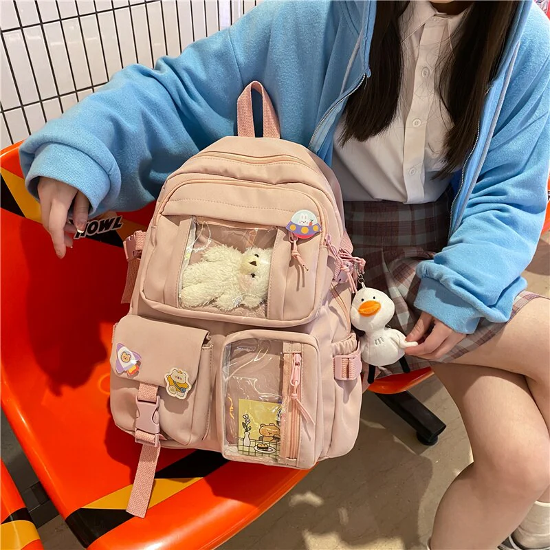 Back To School Cute Women Large Capacity Backpack Female Japanese High Schoolbag College Lady Laptop Backpacks Kawaii Girl Travel Book Bags - Deanwangkt