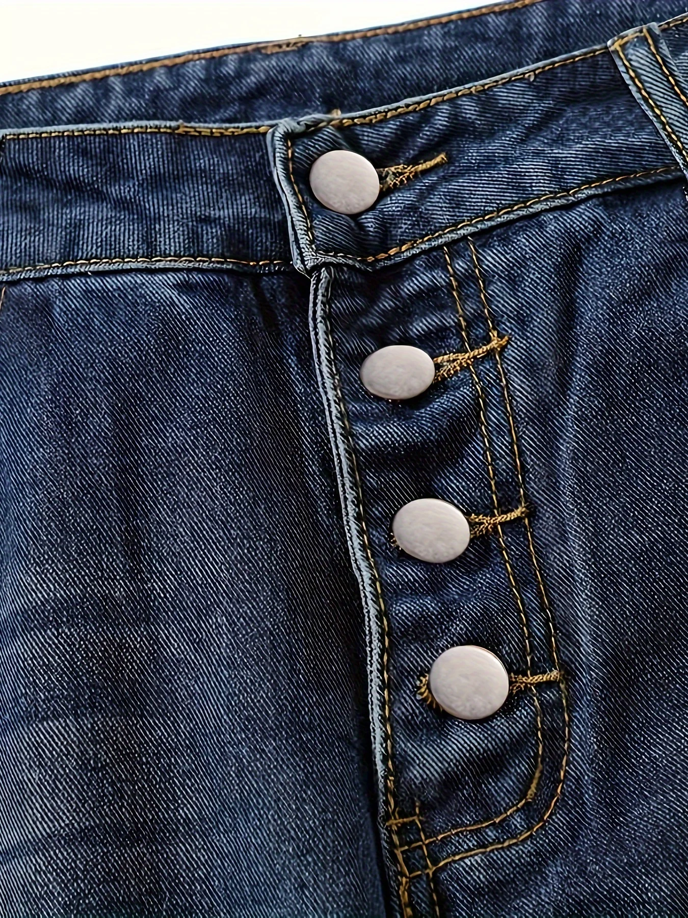 Single Breasted Button Straight Jeans, Slant Pockets Loose Fit Casual Denim Pants, Women's Denim Jeans & Clothing - Deanwangkt