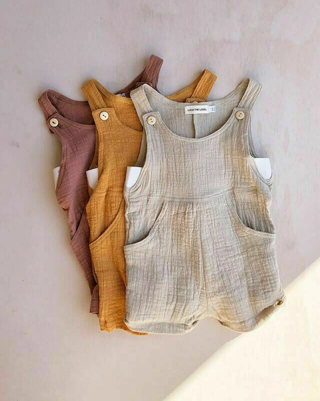 0-3T Baby Summer Clothes Girls Sleeveless Romper Boys Brace Pants Kids Overalls Kid Jumpsuit Girl Outfits For Toddler - Deanwangkt