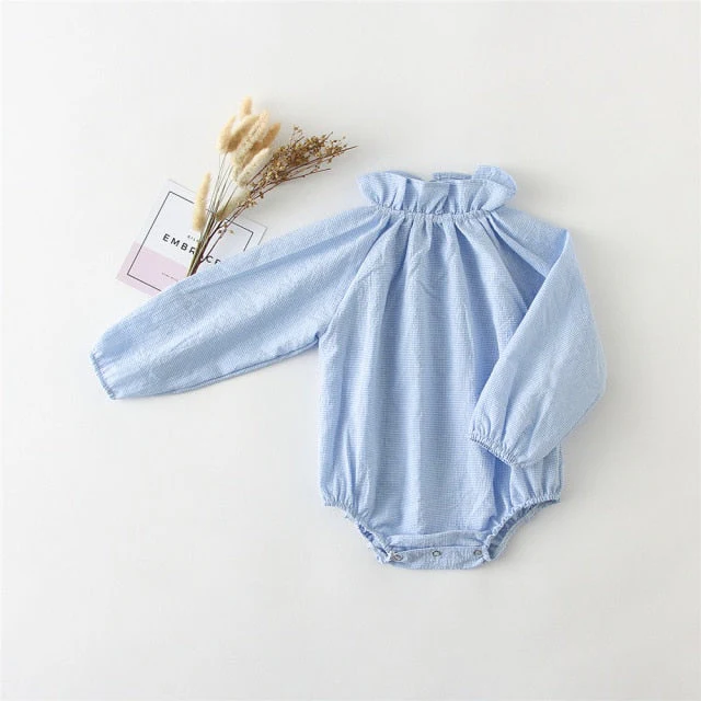 Baby Girl Rompers for 0-24M Long Sleeve Romper Jumpsuits One-piece New Fashion 100% Organic Cotton Newborn Baby Girl Clothes - Deanwangkt