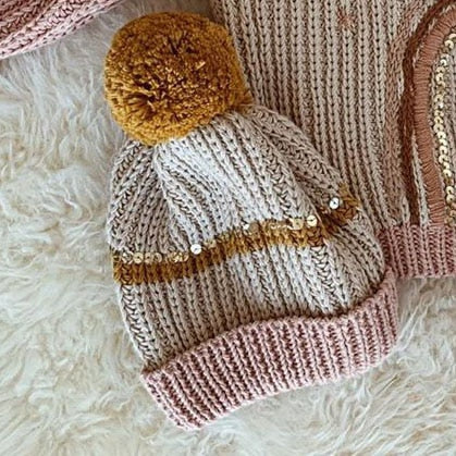 EnkeliBB Baby  Winter Kniting Coat and Hat Sweaters Lovely Rainbow Pattern Kids Girls Sweaters Baby Warm Brand Clohes - Deanwangkt