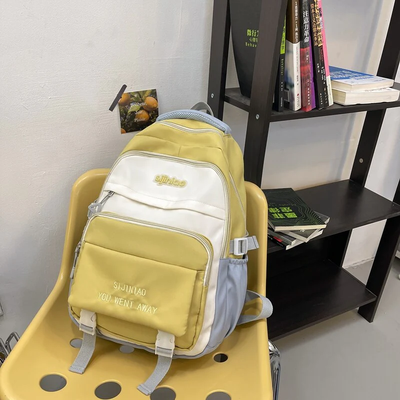 BACK TO COLLEGE  Fashion High-capacity Women Travel Mochila Student Bookbag Laptop Rucksack High School Girls Schoolbag Nylon Backpack - Deanwangkt