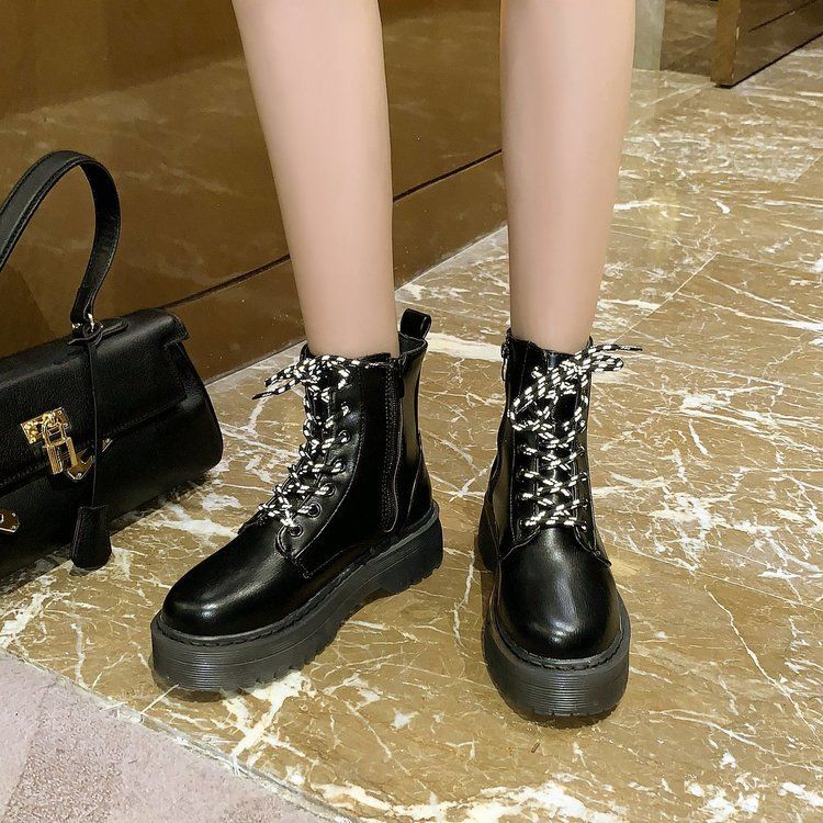 DEANWANGKT Women Ankle Boots Fashion Platform Warm Winter Shoes Woman Thick Bottom Office Lady Casual Daily Footwear Size 35-39 - Deanwangkt