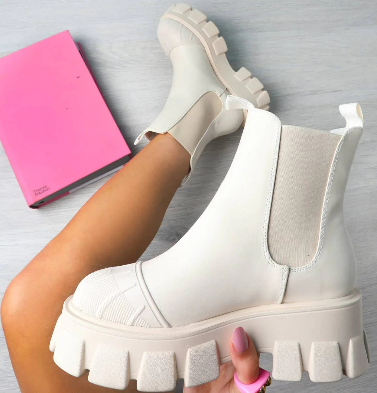 DEANWANGKT Fashion Winter Women Shoes Thick-Soled Women Boots Thicken Waterproof Platform Women's High Heel Shoes Botas Zapatillas Mujer - Deanwangkt