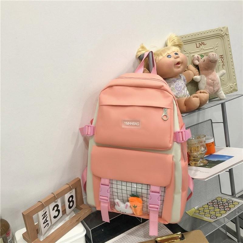 deanwangkt 4piece Set Cute Women Backpack Sets Kawaii School Bags For Teenager Girls High Capacity School Backpack - Deanwangkt