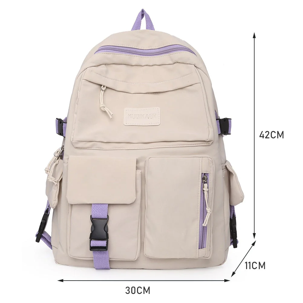 deanwangkt  Girls Aesthetic Backpack Cute School Bags For Student Teens Girls Pockets Kawaii Women Laptop Backpack Harajuku Mochila - Deanwangkt