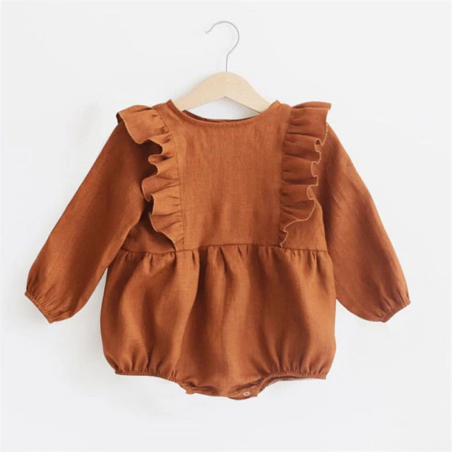 Baby Girl Clothes 0-2T Long Sleeve Romper Jumpsuits One-piece New Fashion 100% Organic Cotton Newborn Baby Girl Rompers - Deanwangkt