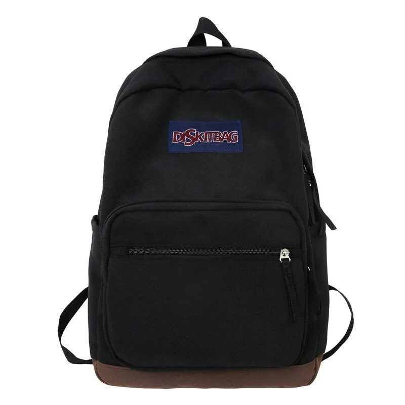 Back to school  Teenager Student Backpack Black Fashion Men Women Nylon Laptop Mochila Waterproof School Bag for Girls Travel Rucksack - Deanwangkt