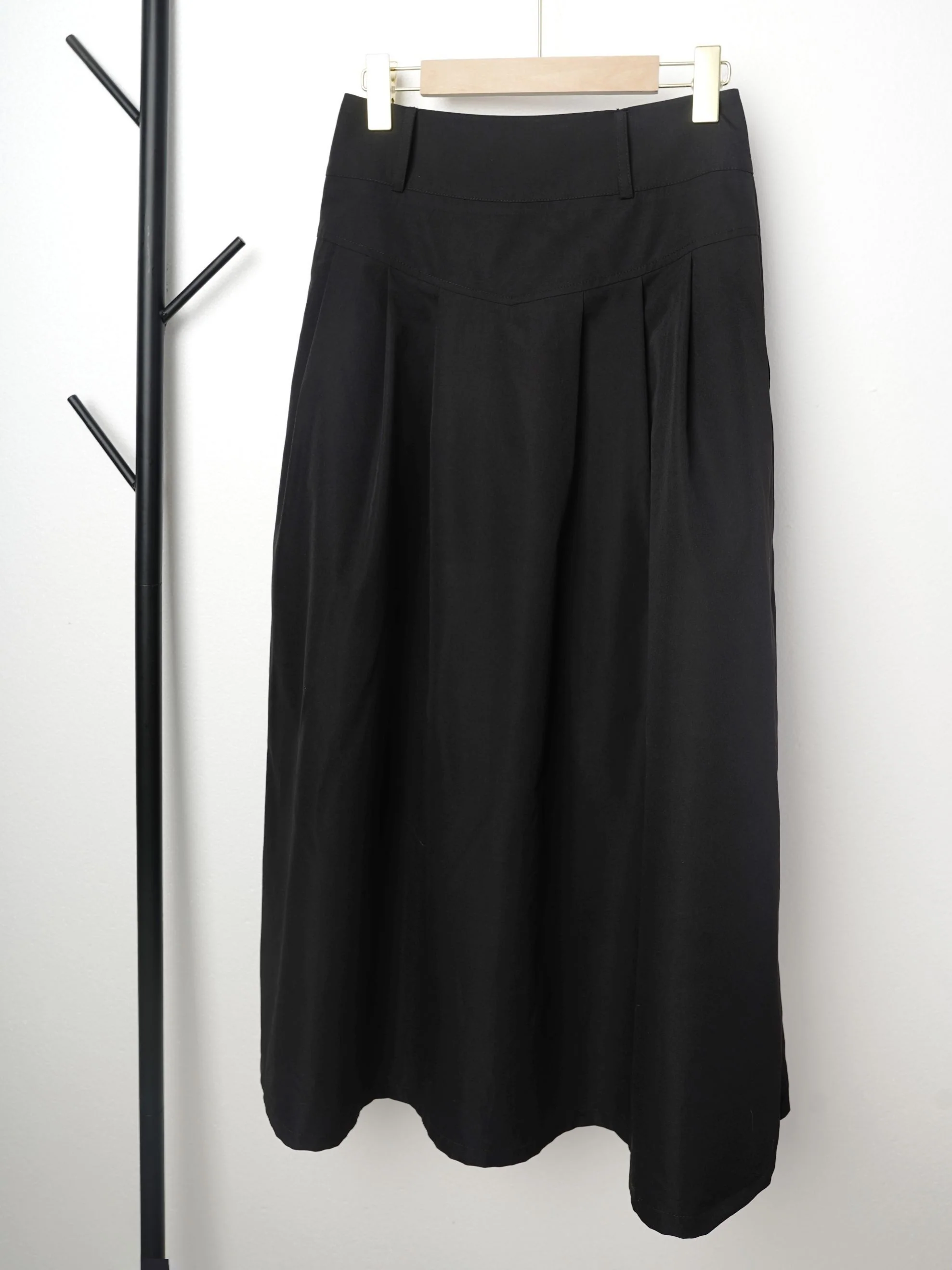 Button Up Maxi Skirt Without Belt, Solid Vacation Casual Skirt, Women's Clothing - Deanwangkt