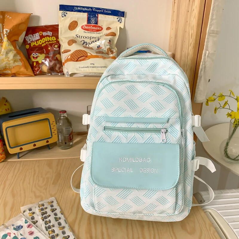 BACK TO COLLEGE  Women Rucksack Fashion Teen Cute Schoolbag for Girl High School Mochila Waterproof Nylon Bookbag Kawaii Backpack Lady - Deanwangkt