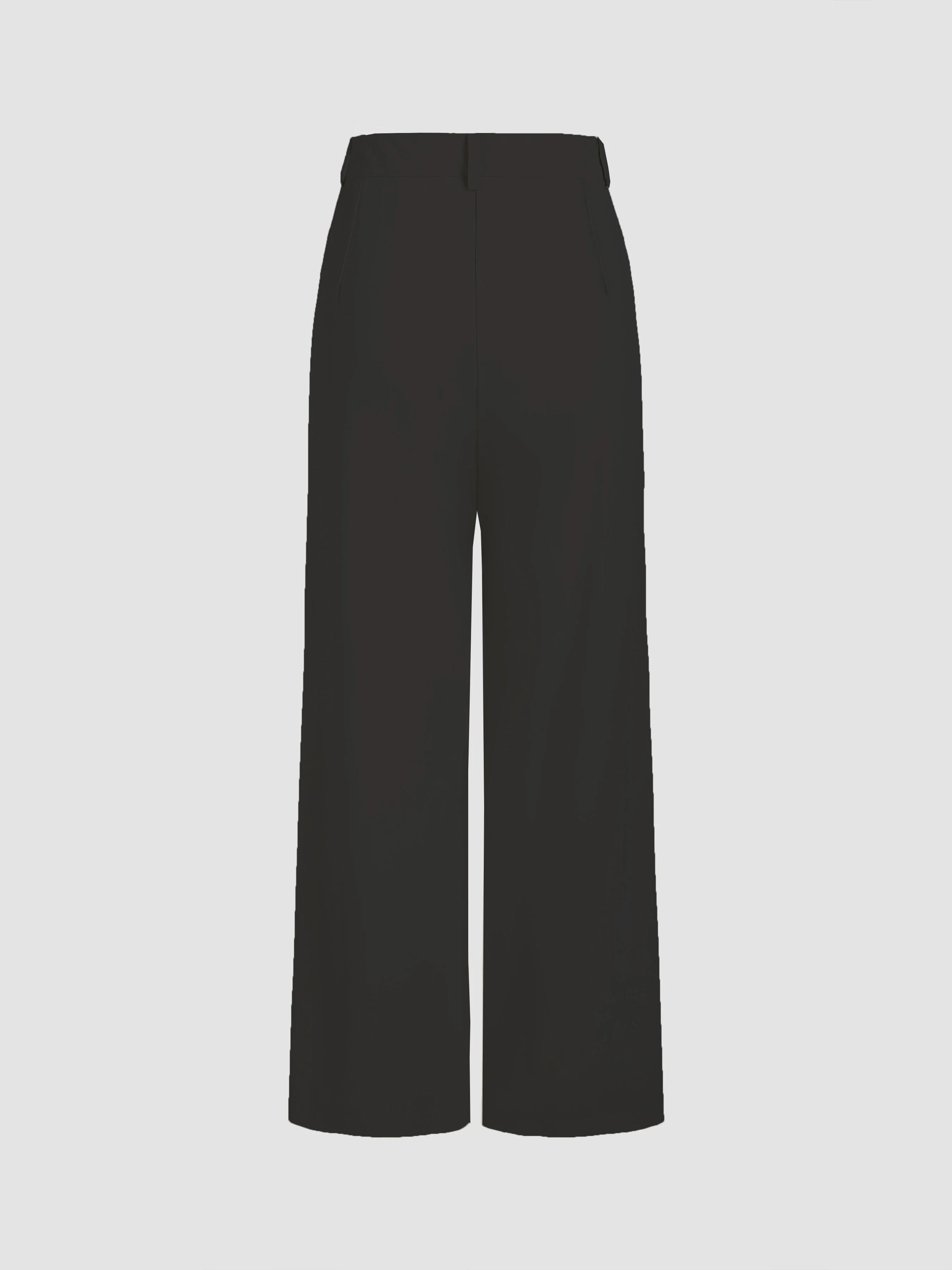 deanwangkt-1  Solid Wide Leg Pants, Elegant Button Slant Pocket Draped Pants, Women's Clothing - Deanwangkt
