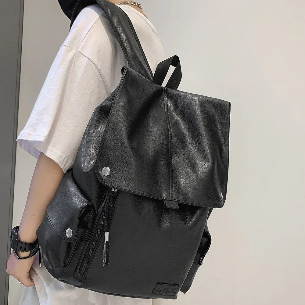 deanwangkt High Quality Women Man Backpack Soft Leather Men's Backpacks Girl Luxury Designer Back Pack Laptop Bag Large Capacity Travel Bag - Deanwangkt