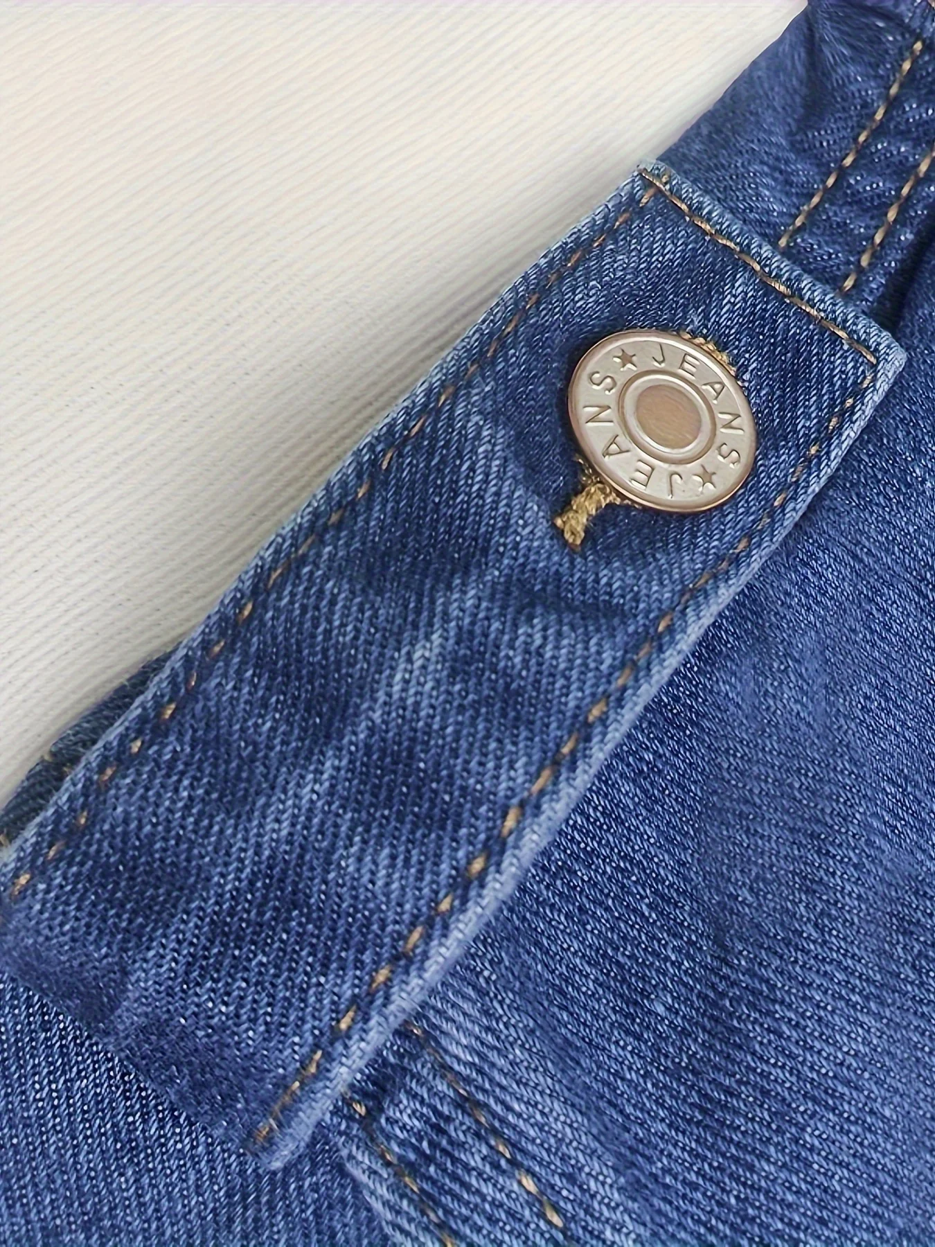 deanwangkt Long Sleeves Casual Denim Jacket, Mock Neck Single Breasted Button Slimming Denim Coat, Women's Denim Clothing - Deanwangkt