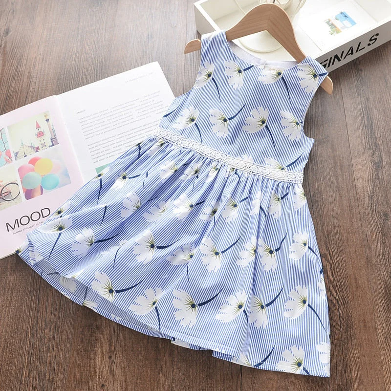deanwangkt Baby Girl Clothes  Toddler Dresses Summer Style Children Floral Pattern Costume Girl Clothes Kids Dress For Girls Casual Dresses - Deanwangkt