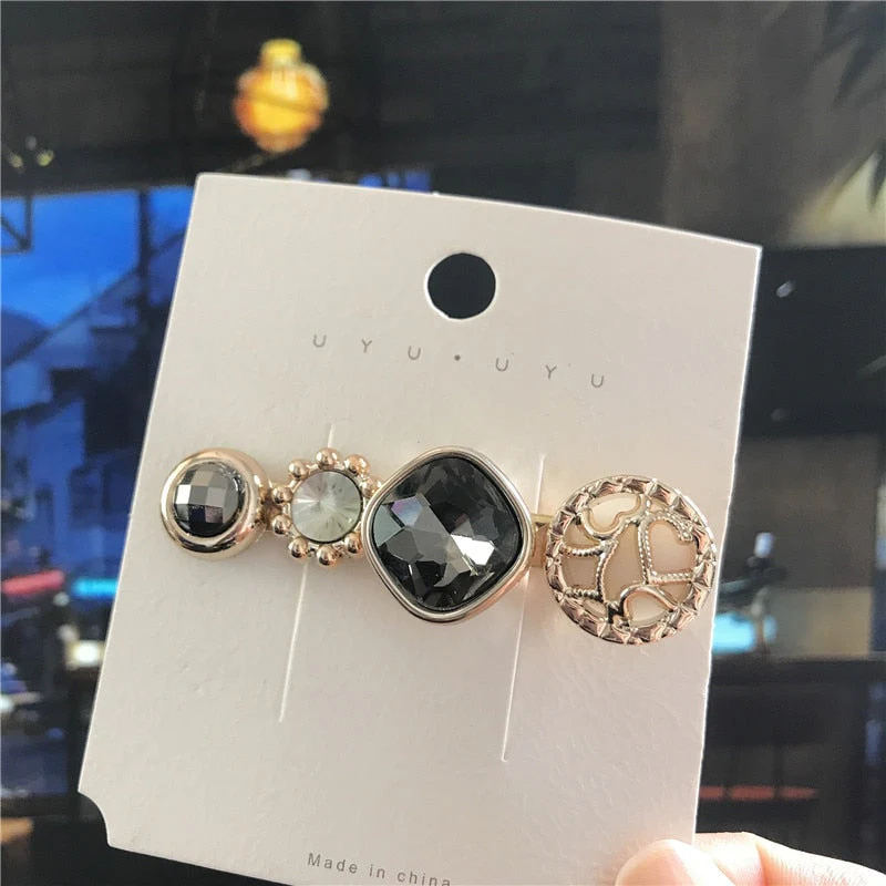 deanwangkt 4PCS Hair Clips Set Crystal Simulation Pearl Hair Accessories Fashion Barrettes For Women Bees Star Heart Hairgrip Hairpins - Deanwangkt