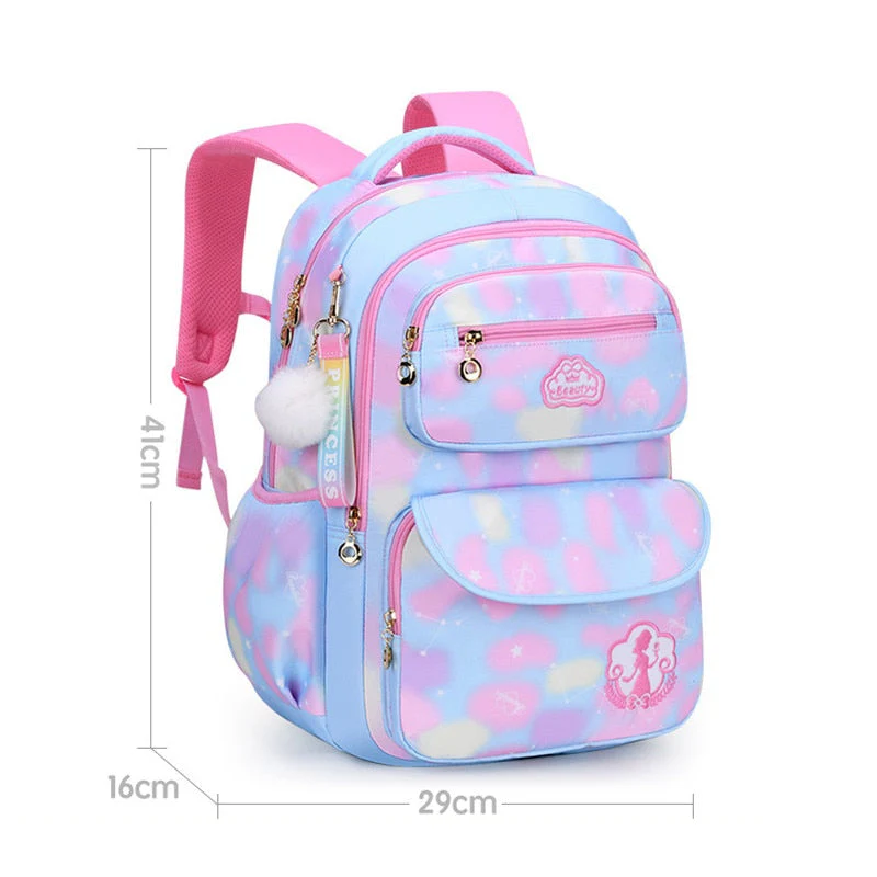 deanwangkt Cute Girls School Bags Children Primary School Backpack satchel kids book bag Princess Schoolbag Mochila Infantil 2 szies - Deanwangkt