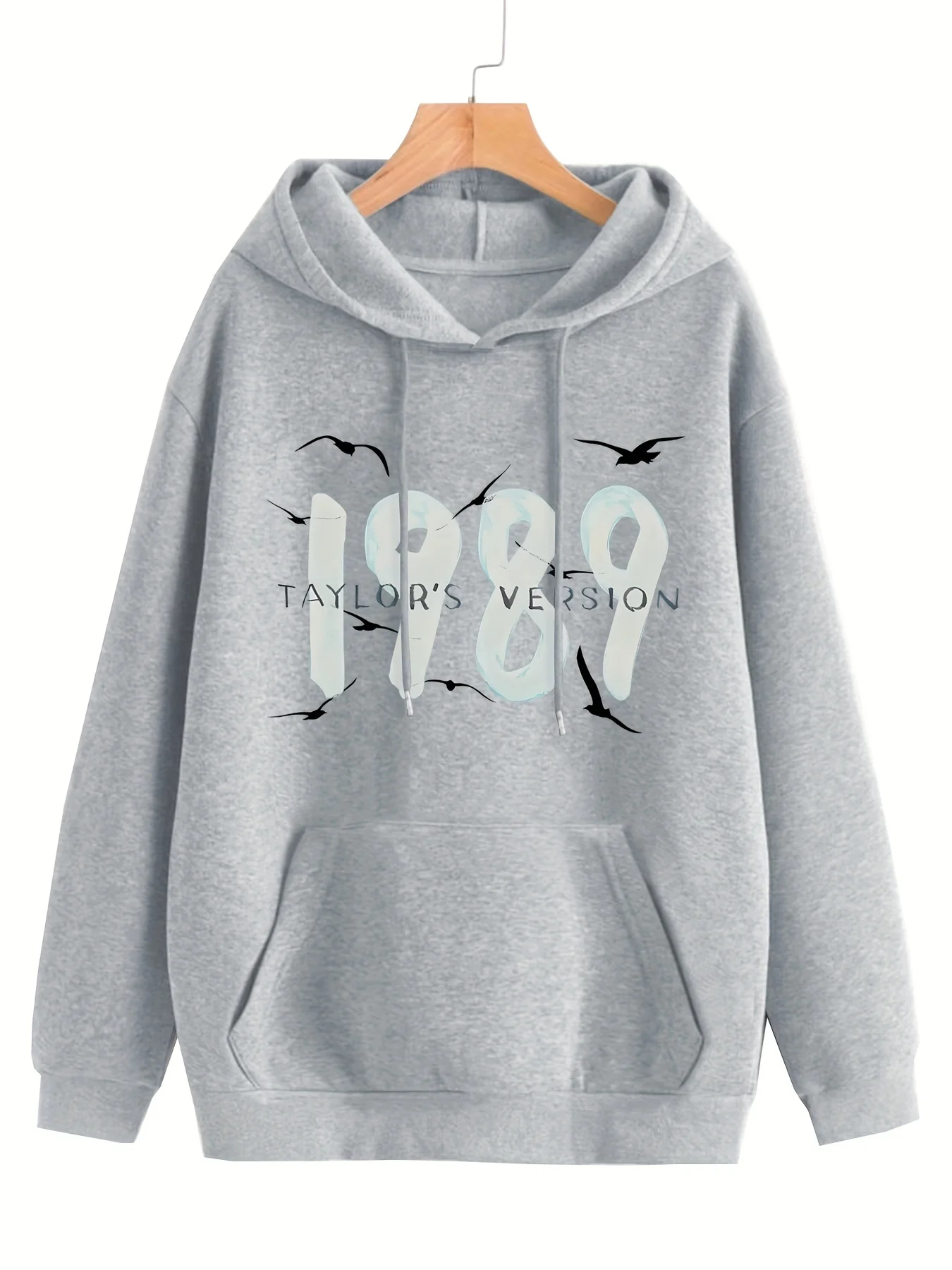 Number 1989 Graphic Fleece Lined Casual Sports Hoodie,Long Sleeve Drawstring Pullover Pocket Front Hooded Sweatshirt,Women's Sporty Sweatshirts - Deanwangkt